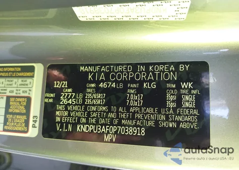 2023 Kia Sportage Lx from USA, damaged, VIN KNDPU3AF0P7038918